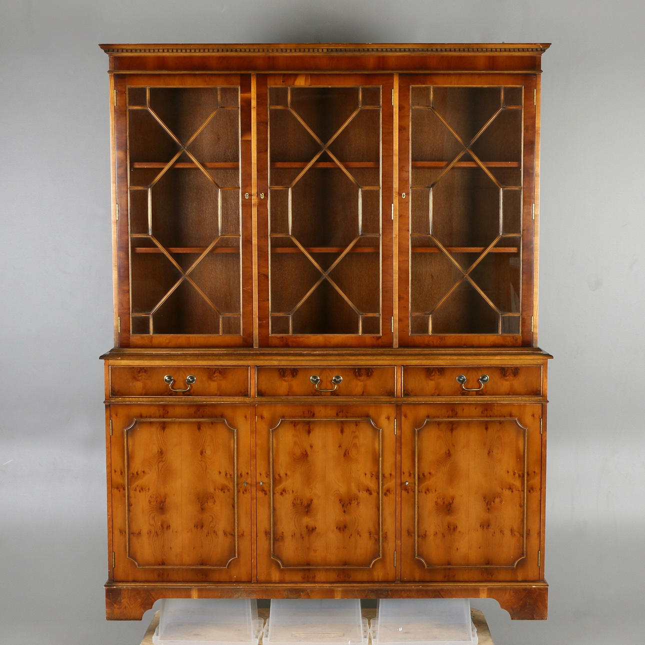 DISPLAY CABINET, England, yew, 1900s.