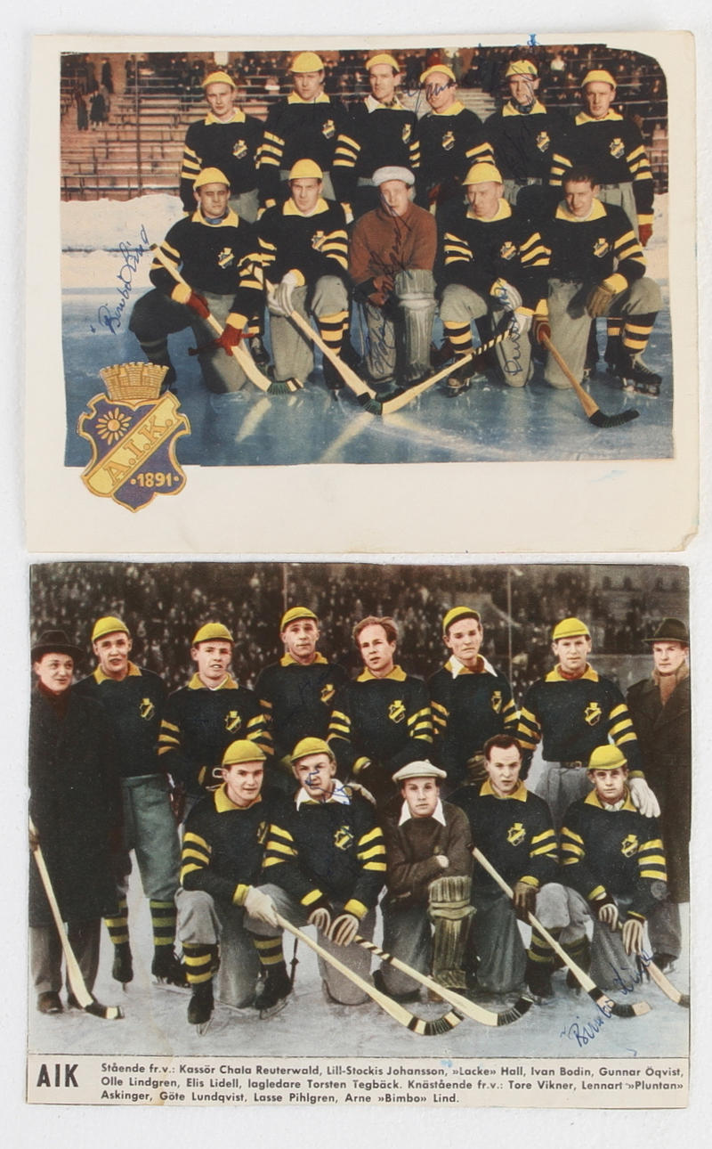 AUTOGRAFER, Bandy, AIK, 1950-talets början.
