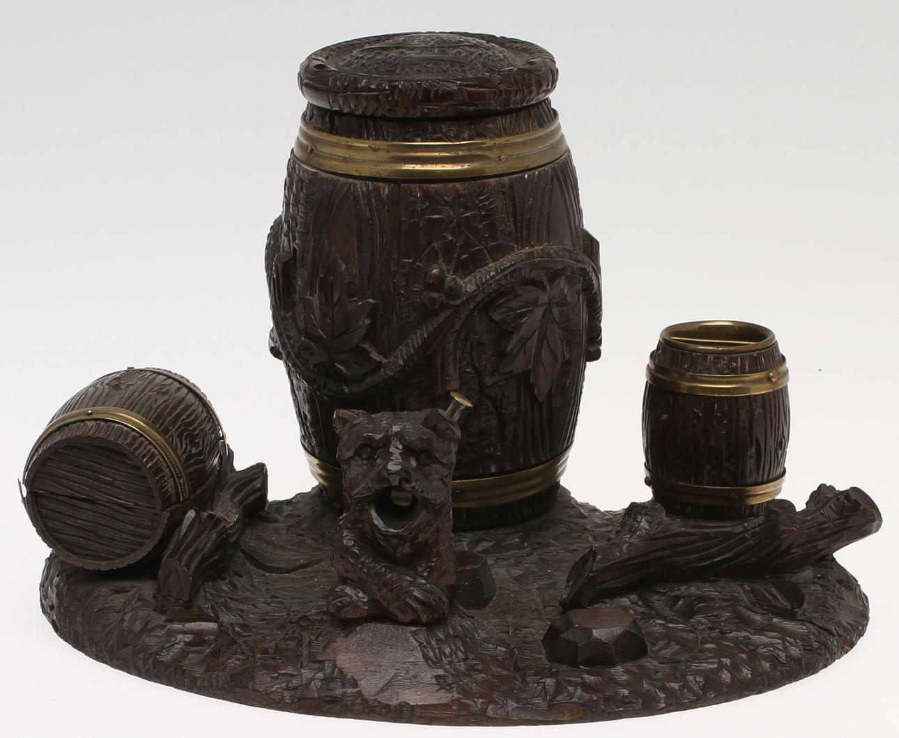 TOBAKUPPSATS, trä, 1900-tal.