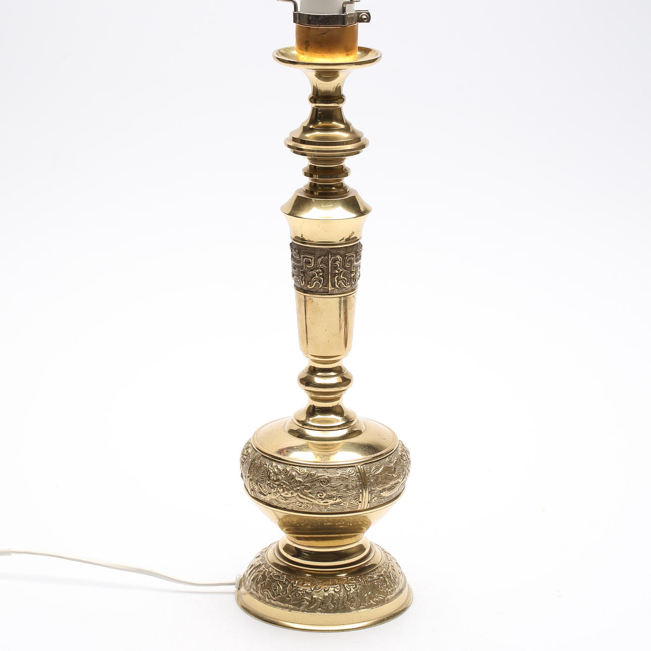 TABLE LAMP, yellow metal, oriental.