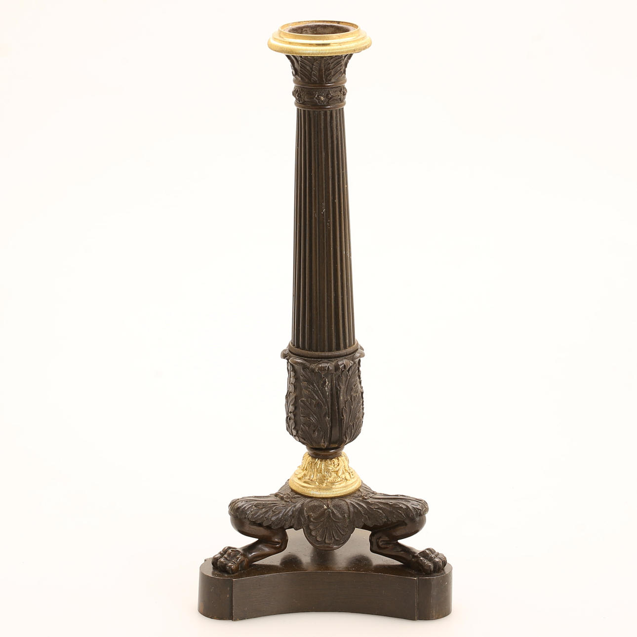 CANDLESTICK, bronze, late empire 19th century.