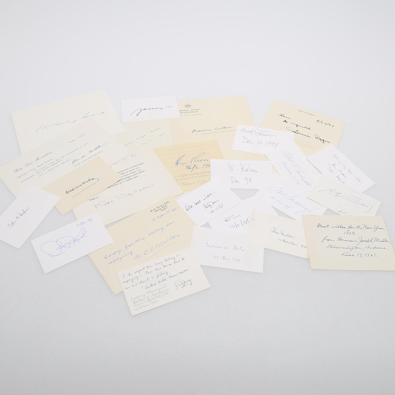 AUTOGRAMM. 24 Nobelpreisträger.