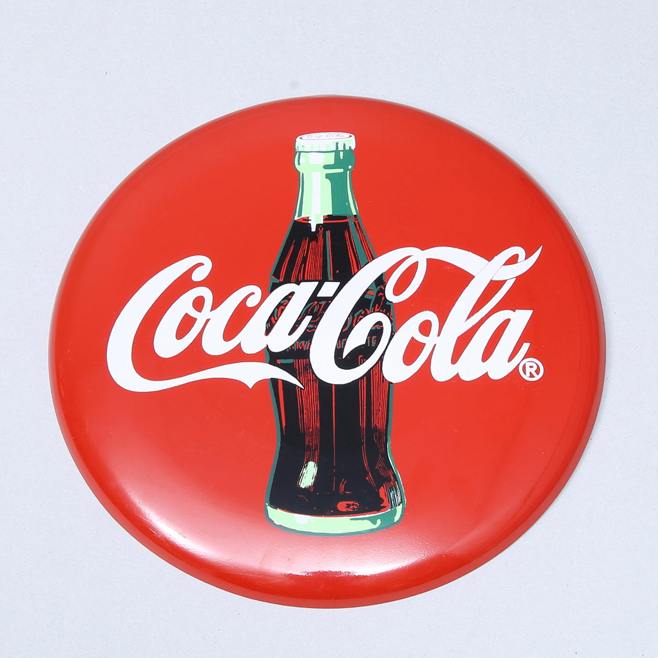 PLÅTSKYLT Coca-Cola, röd botten.
