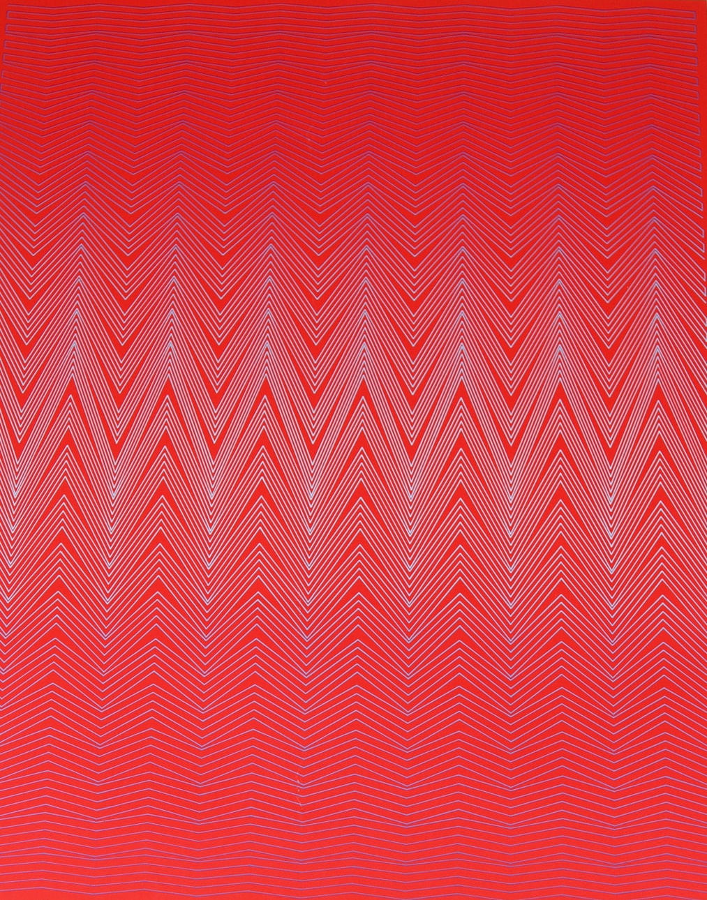 KAI GLANS. Geometrisk komposition i rött, silver och blått. Seriegrafi II, signerad och numrerad 175/200.