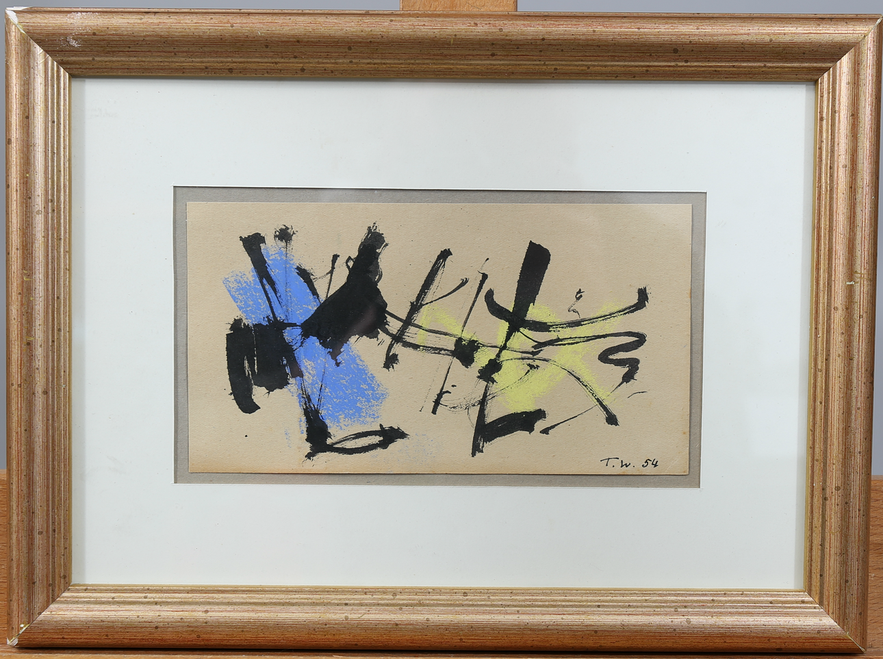 THEODOR WERNER. Mischtechnik, Komposition, monogrammiert TW, datiert -54.