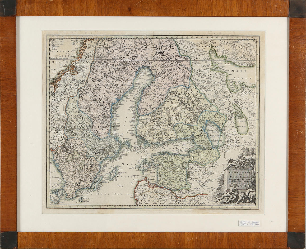 MAP, Sweden, "Regnum Sveciae", Christoph Weigel, circa 1720.