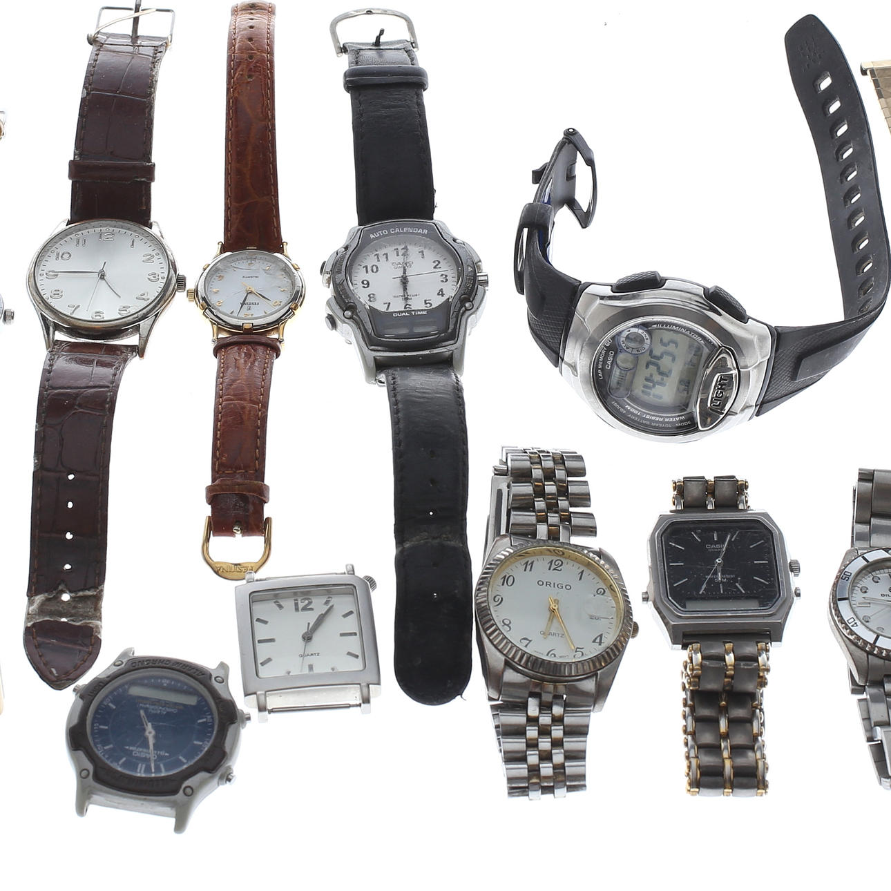 WRIST WATCH, 11 pcs, including Casio, quartz, 1900s.