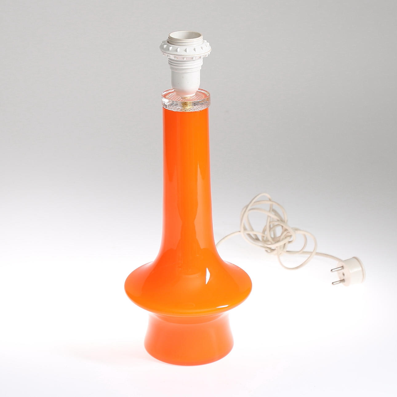 BORDSLAMPA, glas, 1970-tal.