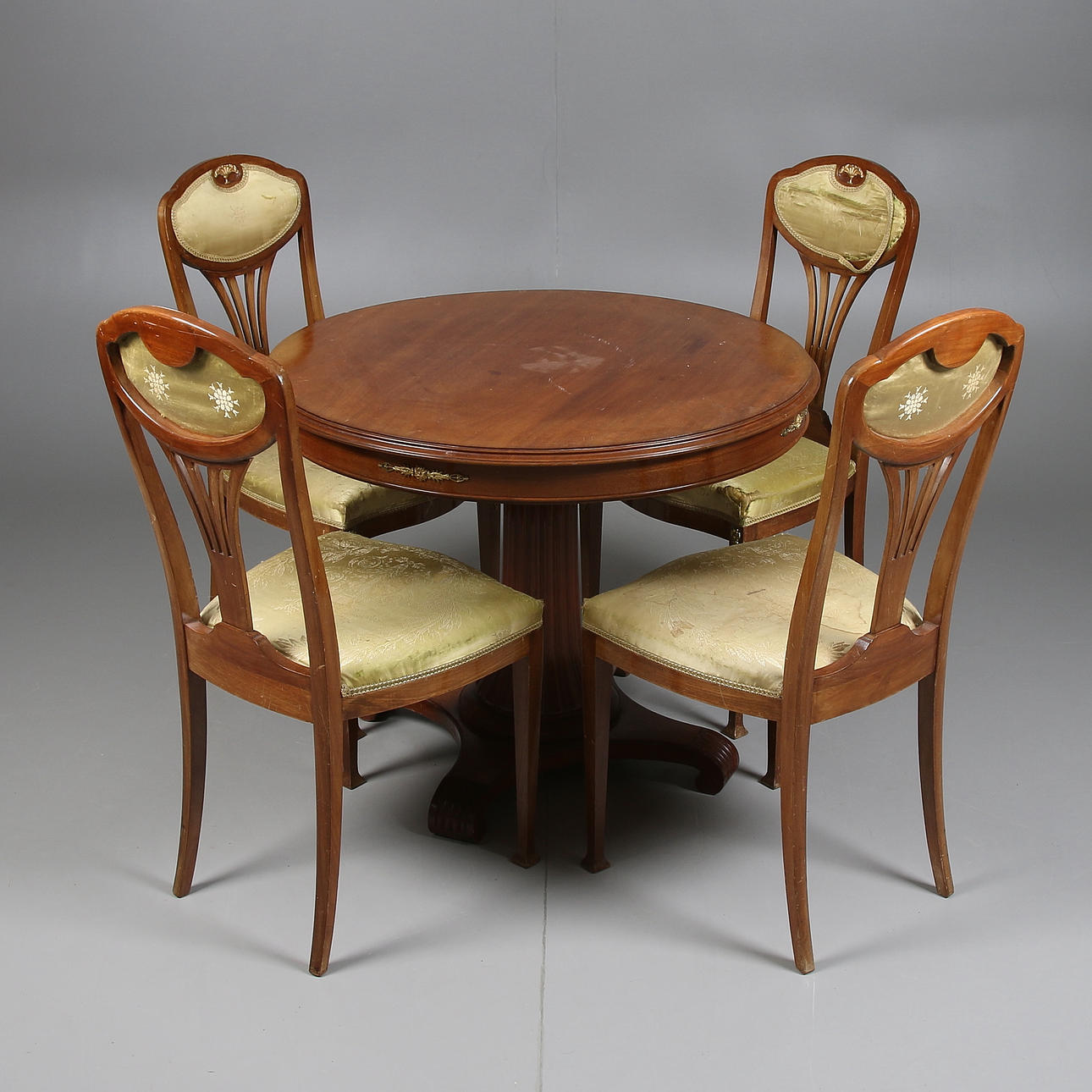 SALONGSMÖBEL, 5 delar, empirstil, 1900-talets första halva.