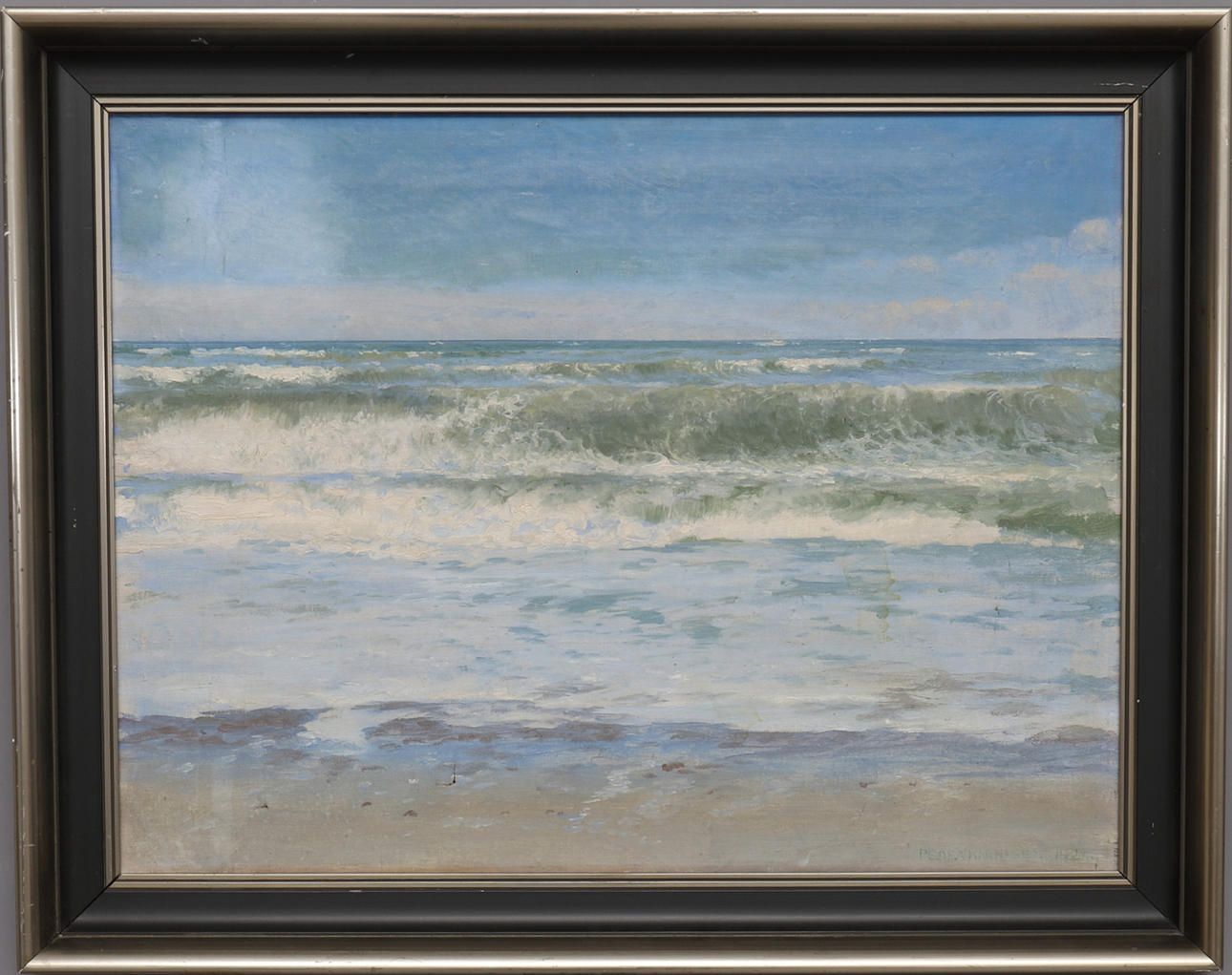 PEDER KNUDSEN. (1868-1944), the sea, signed, dated 1921.
