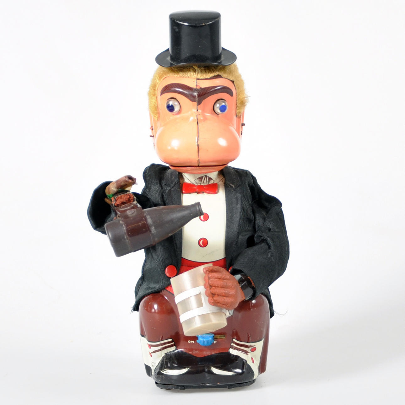 Line Mar Toys Jocko The Drinking Monkey, Battery Operated.