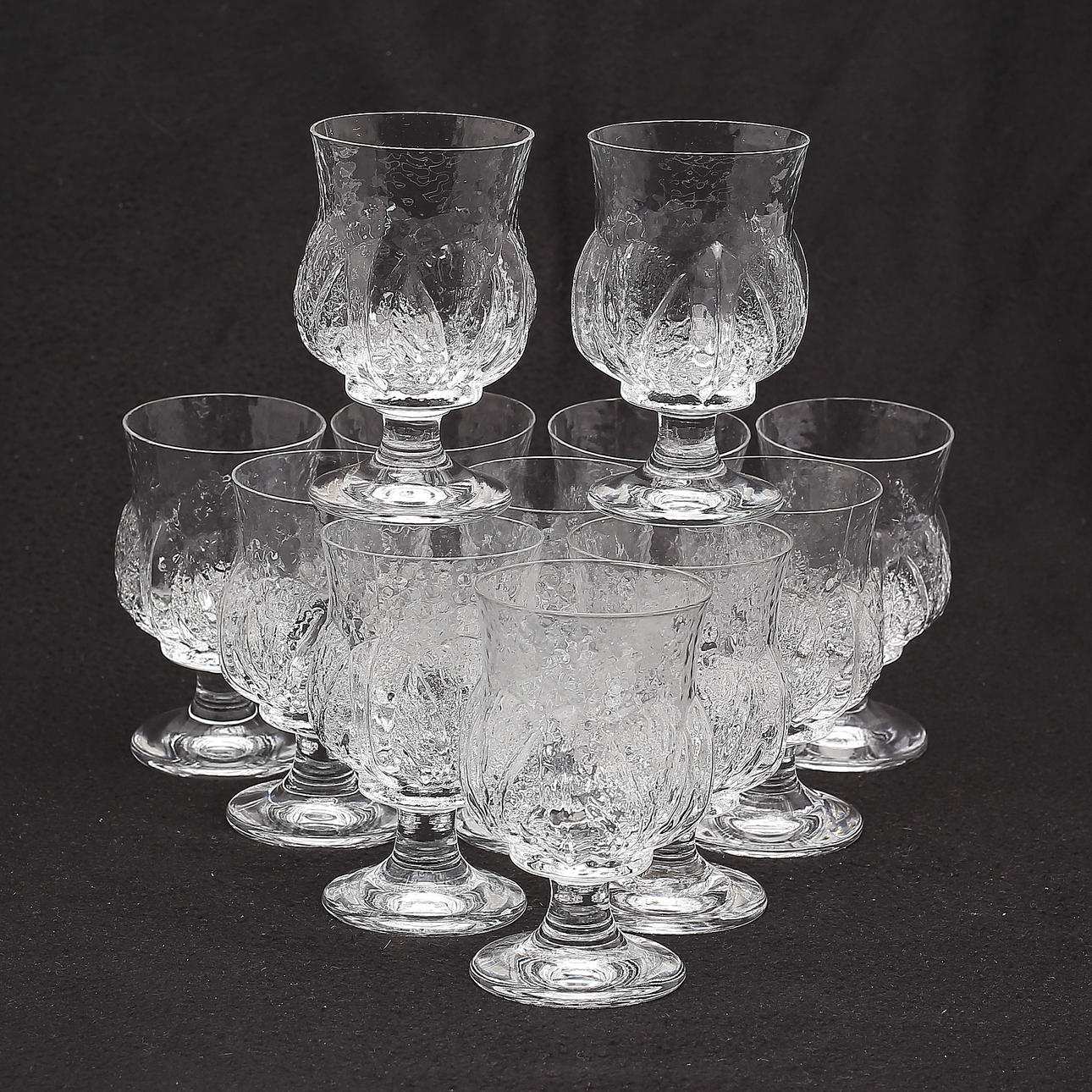 GLAS, 12 st, "Eden", Lars Hellsten, Orrefors.