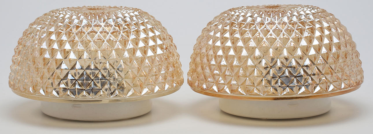 TAKPLAFONDER, ett par, glas, 1900-talets andra hälft.