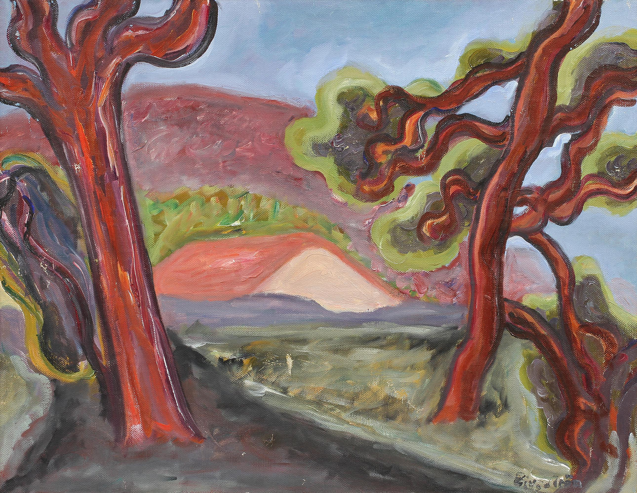 TOR BJURSTRÖM. Olja på duk. Stämpelsignerad.