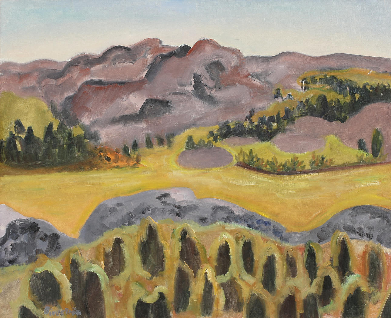 TOR BJURSTRÖM. Olja på duk. Stämpelsignerad.