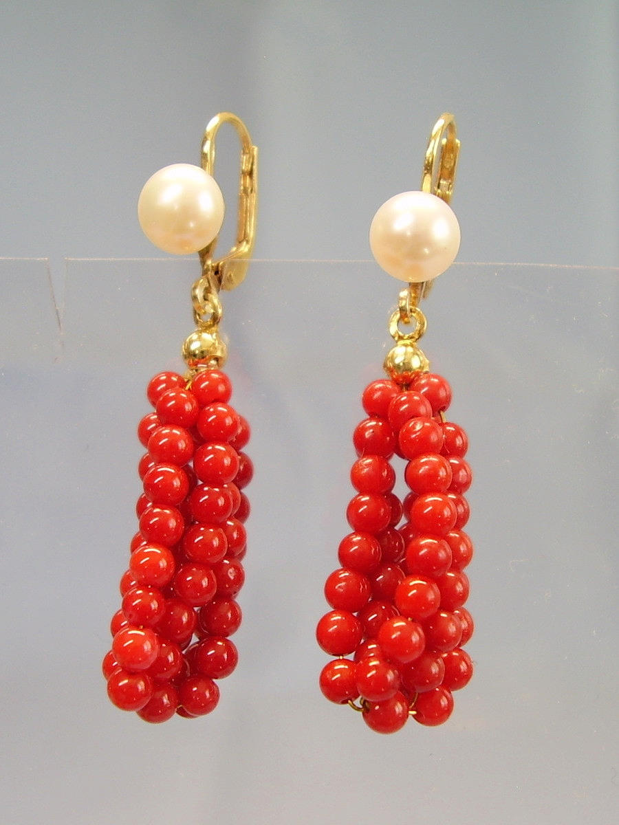 KORALL - PÄRLA MULBERRY DESIGN ÖRHÄNGEN.