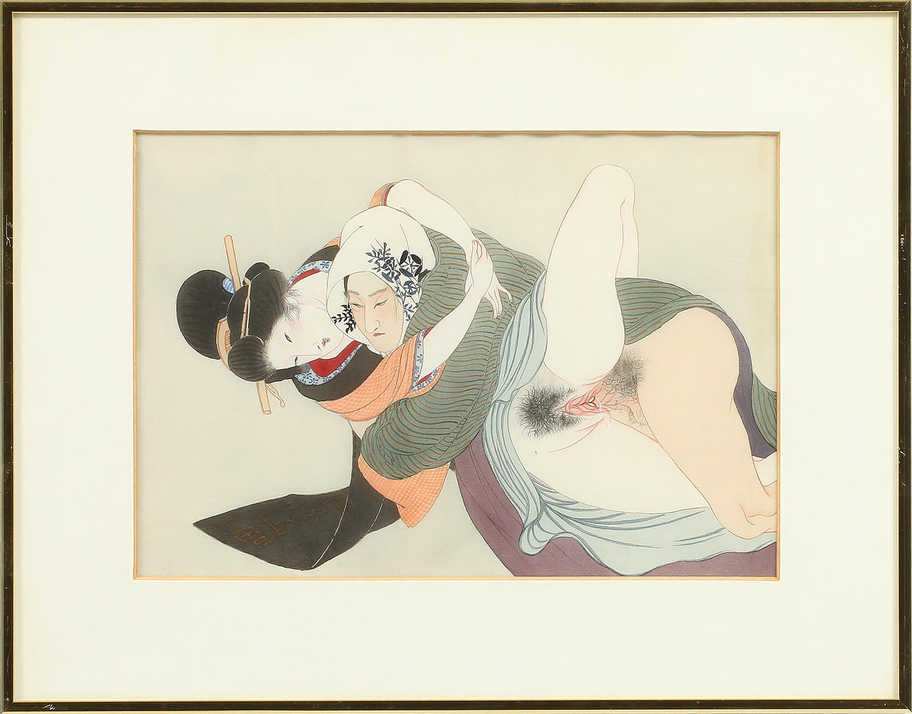 SIDENMÅLNINGAR, 2 st, Japan, 1900-tal.