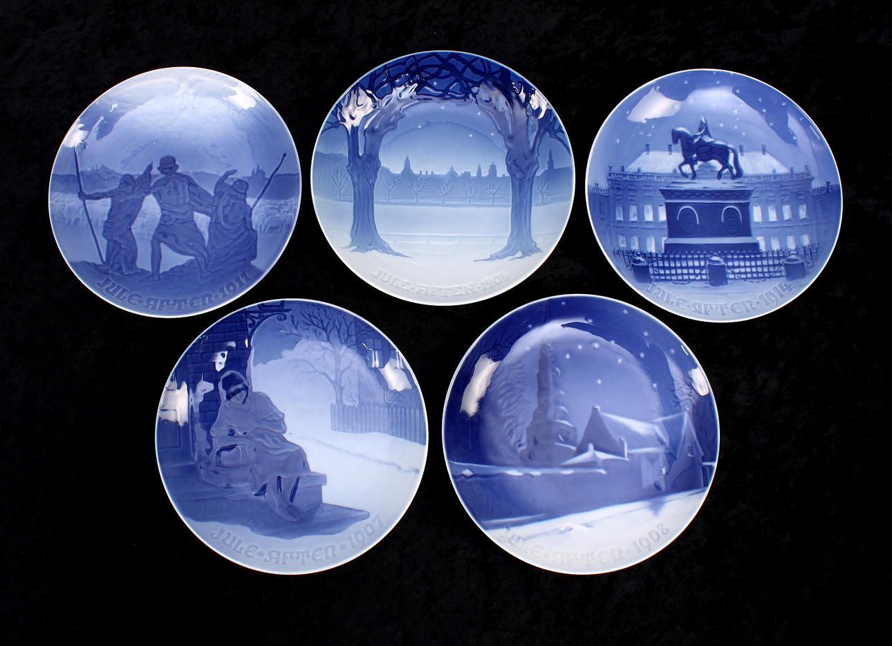 JULTALLRIKAR, 5 st, Bing & Gröndal, 1904-1914.