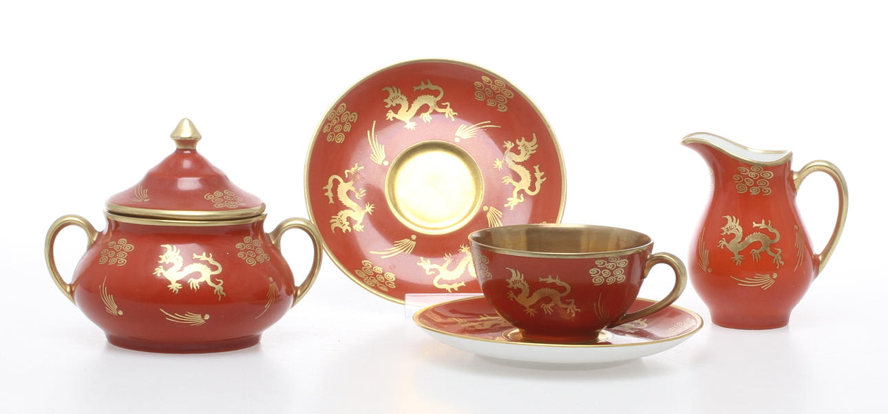 MOCCASERVISDELAR, 13 delar, Edward Hald, KP Karlskrona.