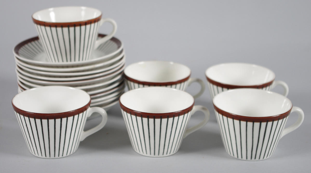 KAFFESERVIS, "Spisa Ribb", design Stig Lindberg, Gustavsberg.