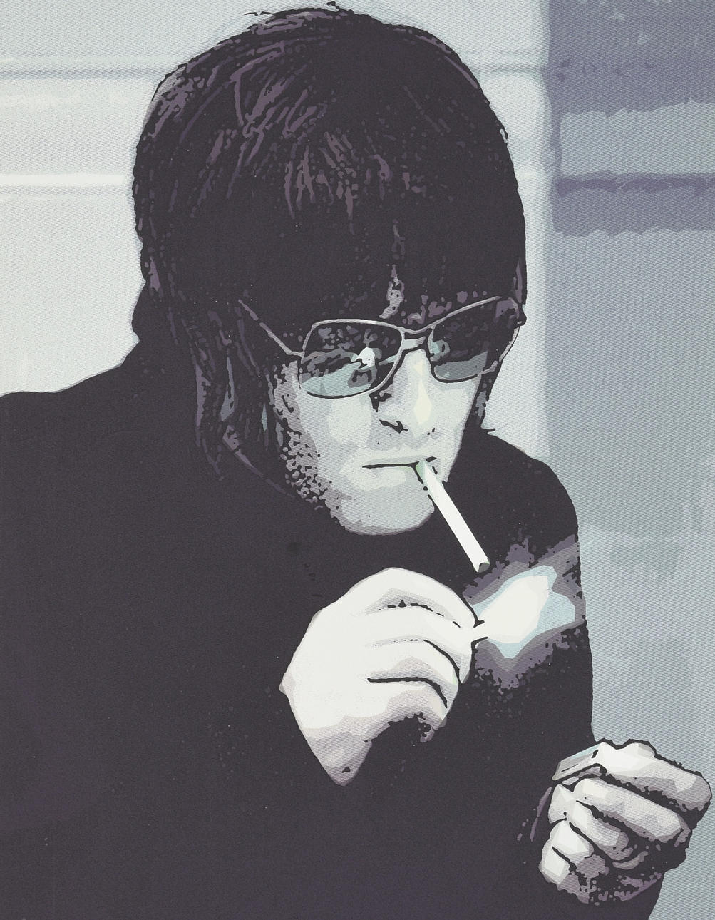 JON GORDON. Screenprint på canvas.