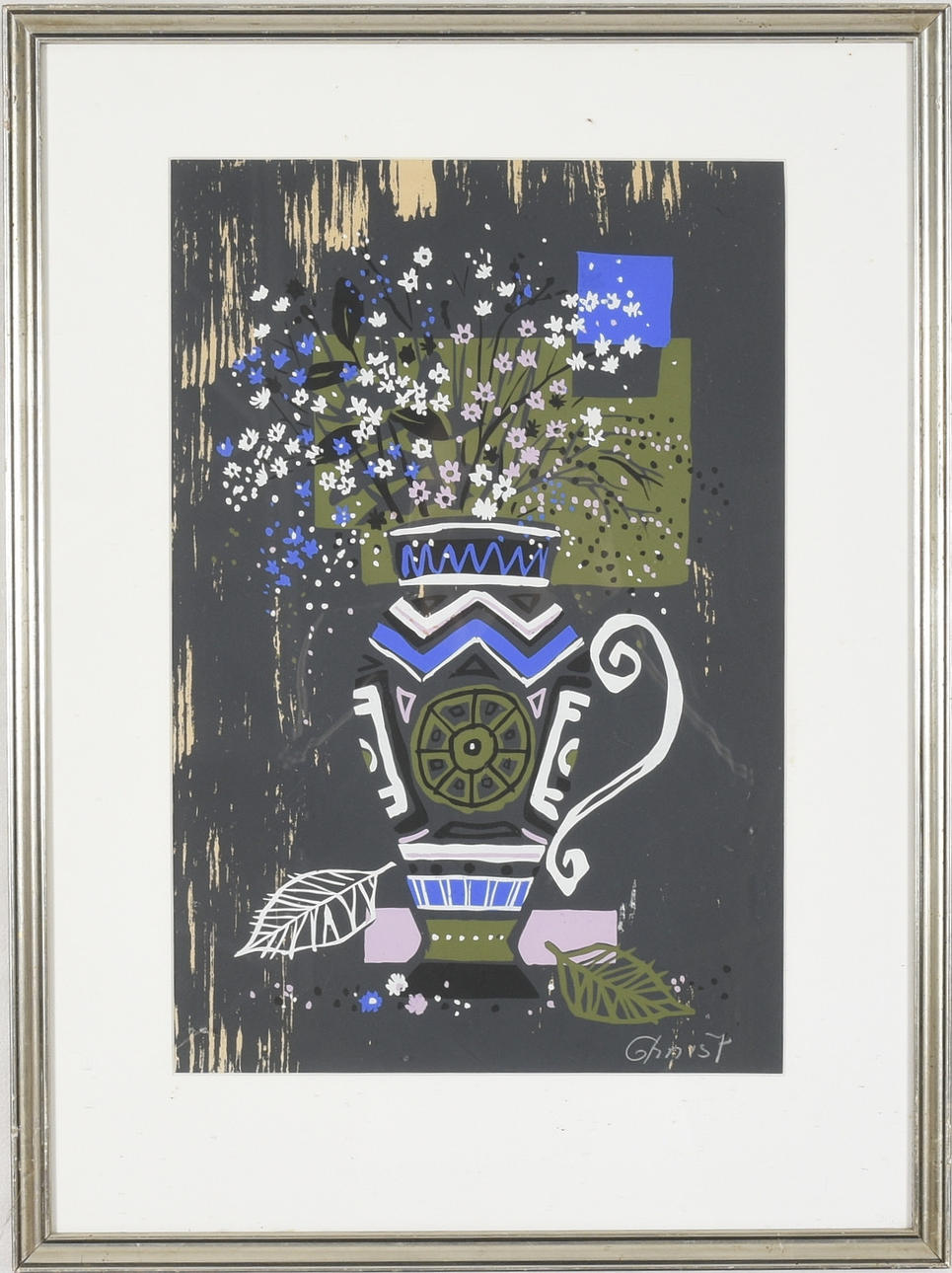 OIDENTIFIERAD KONSTNÄR. Gouache.