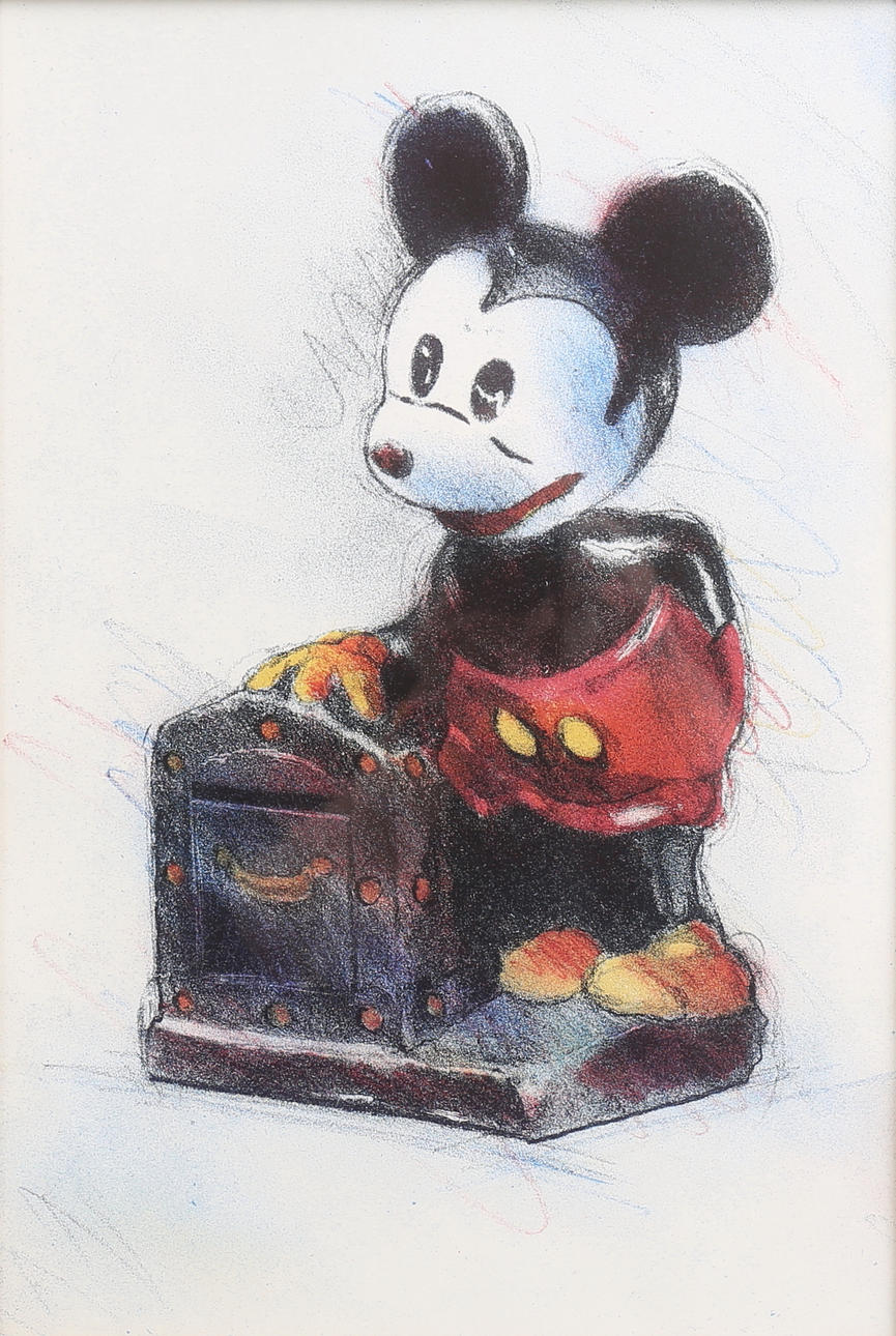 LASSE ÅBERG. Musse Pigg. Inramat tryck.