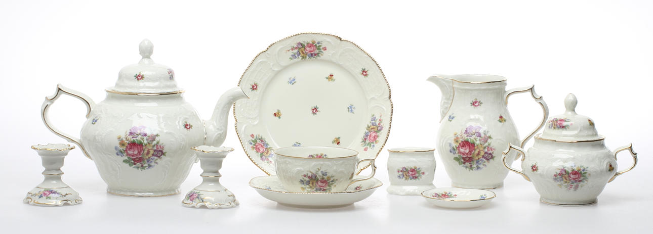TESERVIS, ca 40 delar, porslin, "Sanssouci" Rosenthal.