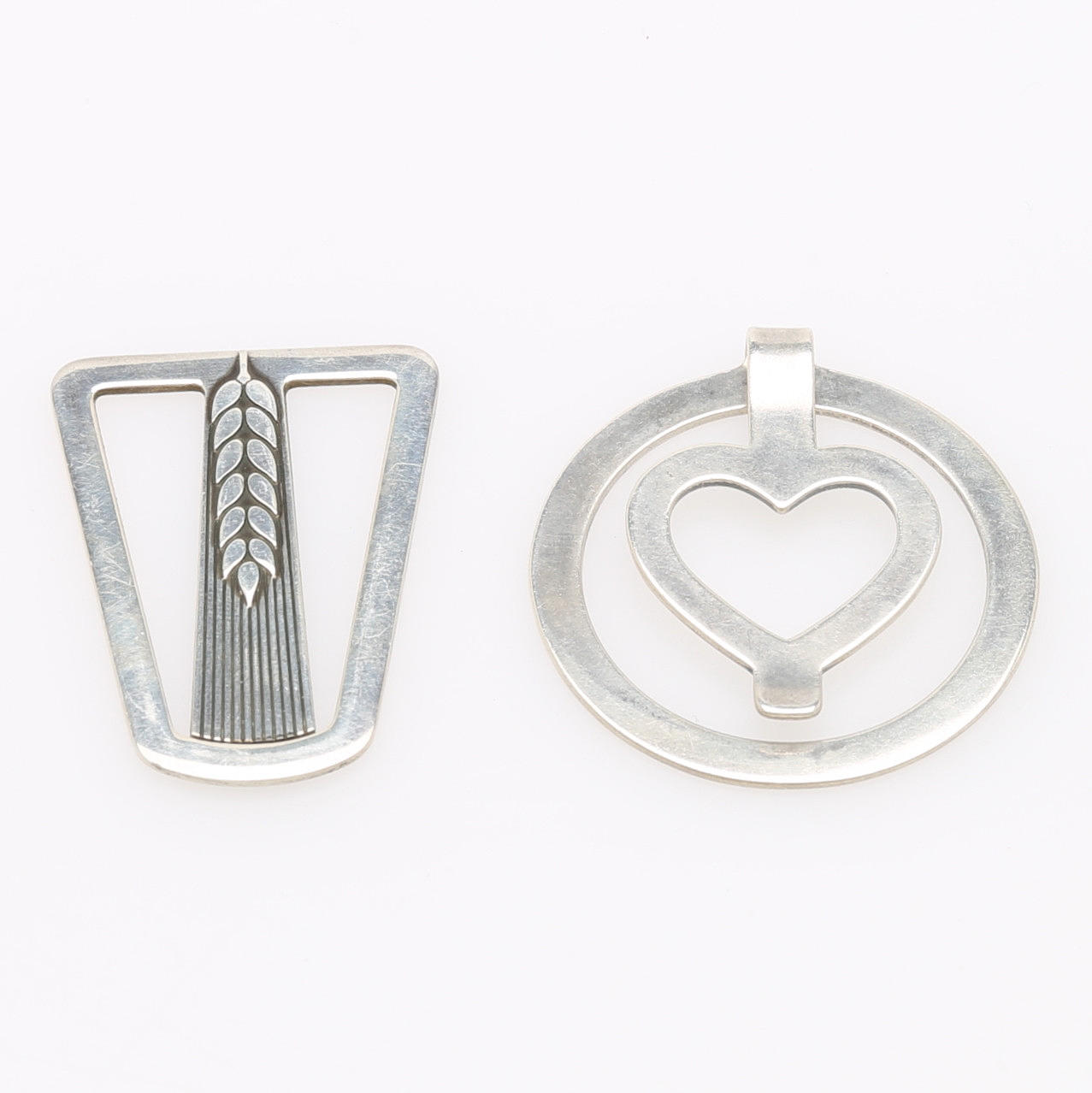 GEORG JENSEN, SEDELKLÄMMOR, TVÅ STYCKEN.