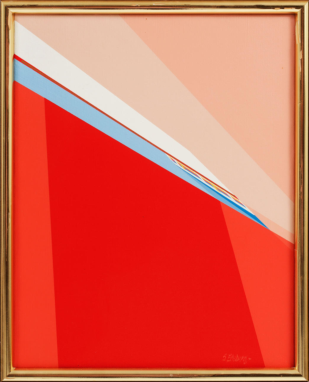 SÖREN EDSBERG. Composition, oil on canvas, signed.