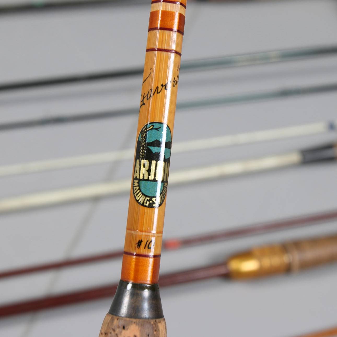 PARTI DIVERSE SPORTFISKE, spön, fiskerullar. 1900-talets andra hälft.