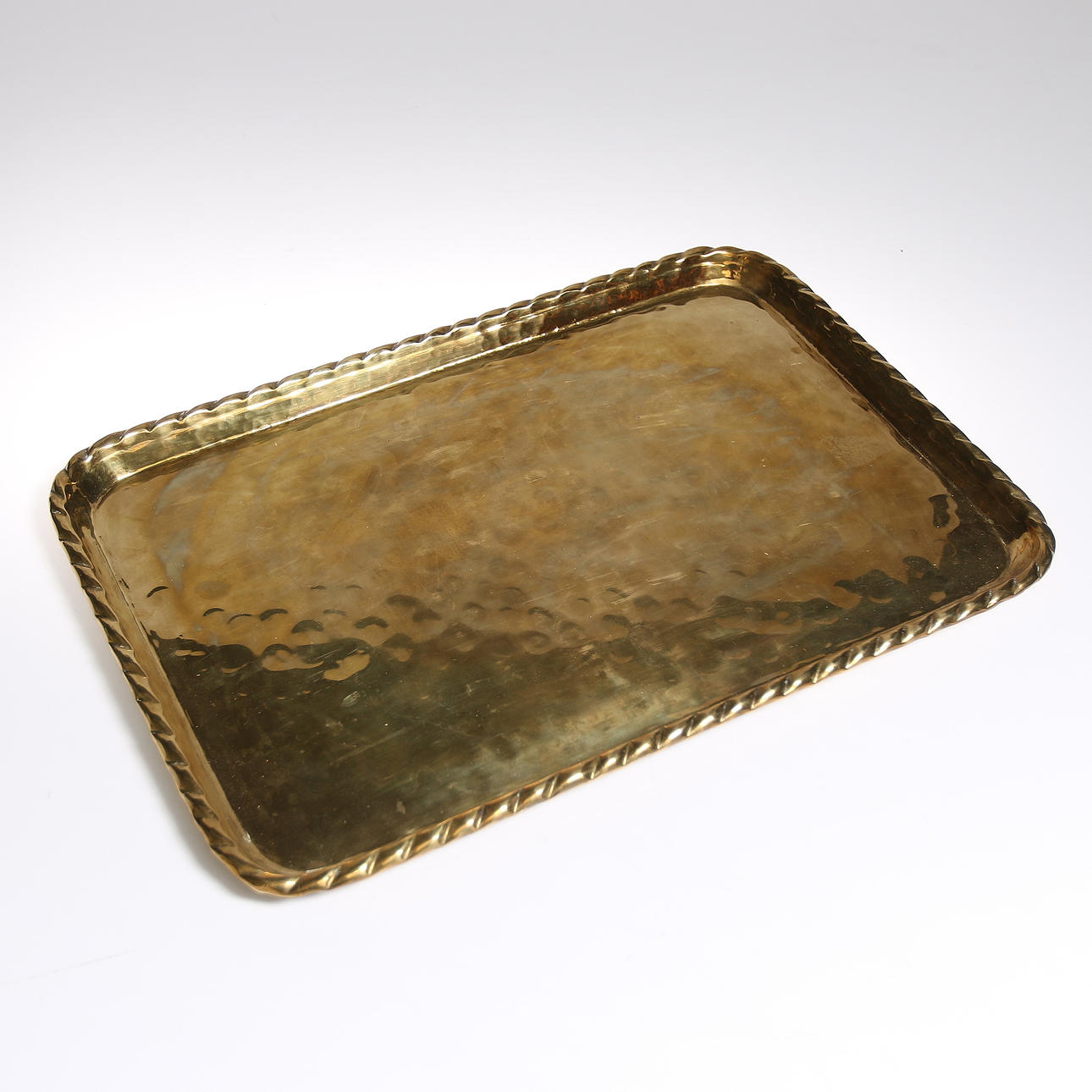 TRAY, brass, 20th century.