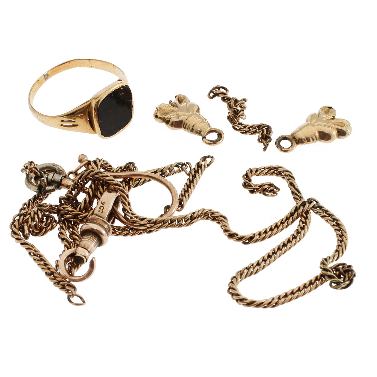 DEFEKTA SMYCKEN, 9 och 14k, 12,55g.