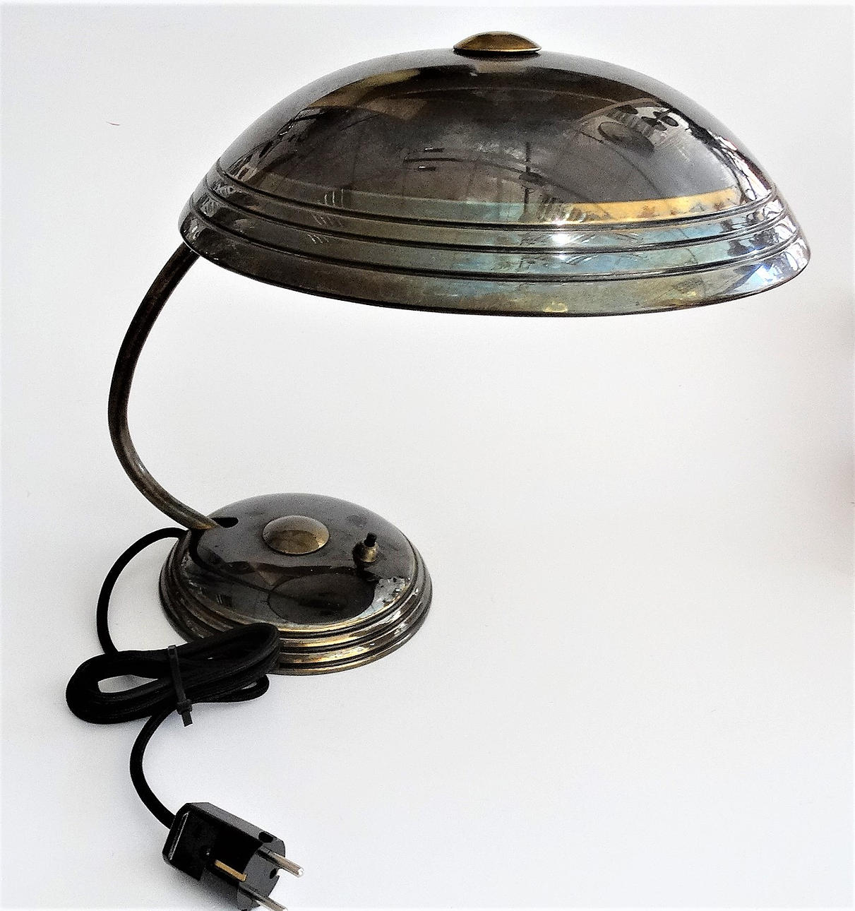 HELO lamp, silver gold colored, around 1960.