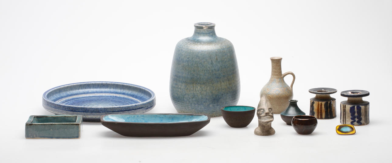 KERAMIKFÖREMÅL 12 delar, Danmark.