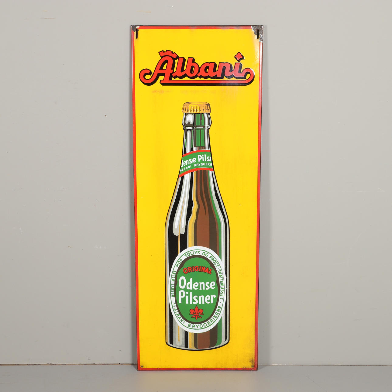 ENAMEL SIGN, "Odense Pilsner", Albani Breweries, Denmark.