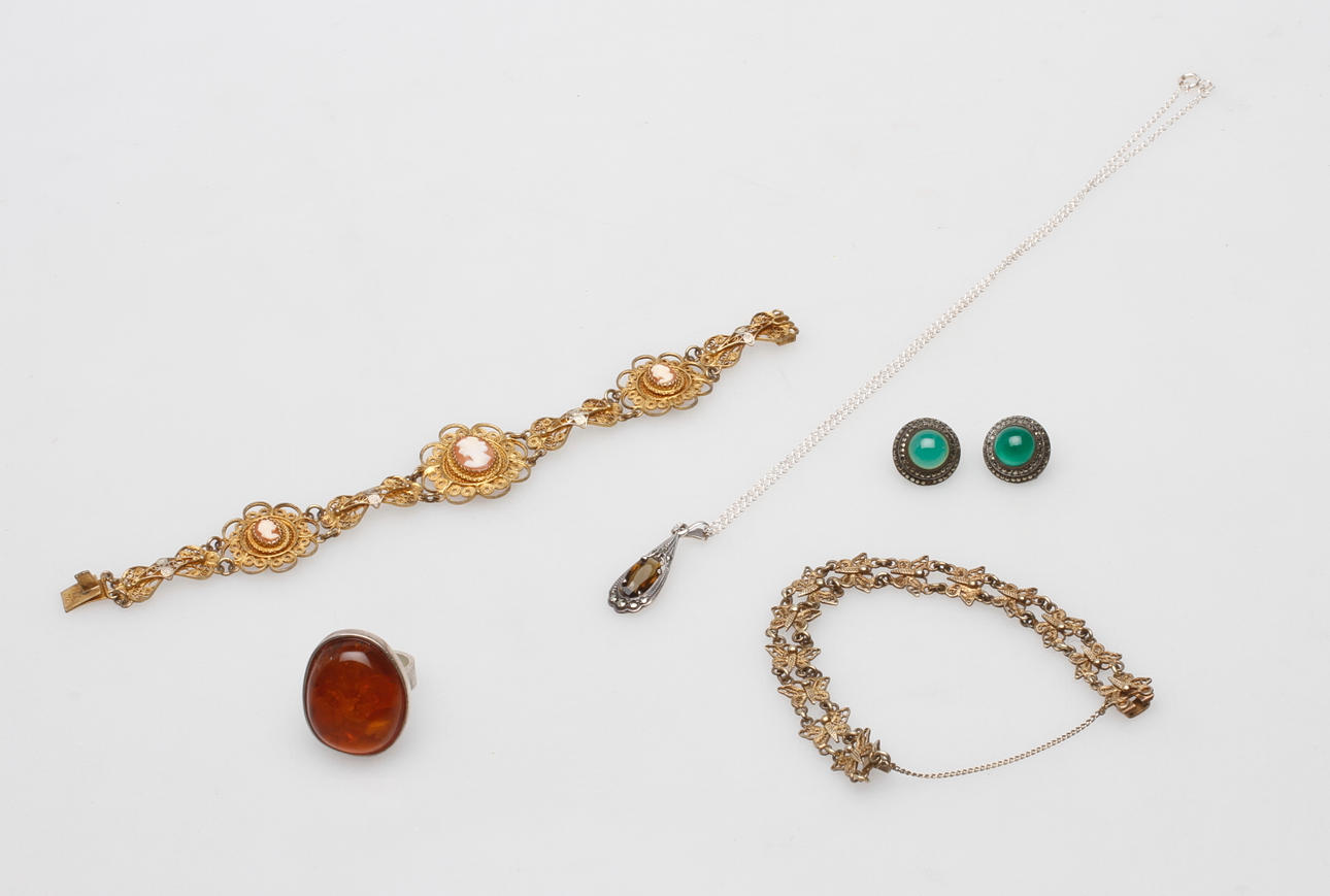 SMYCKEN, 6 delar. silver, 1900-tal.