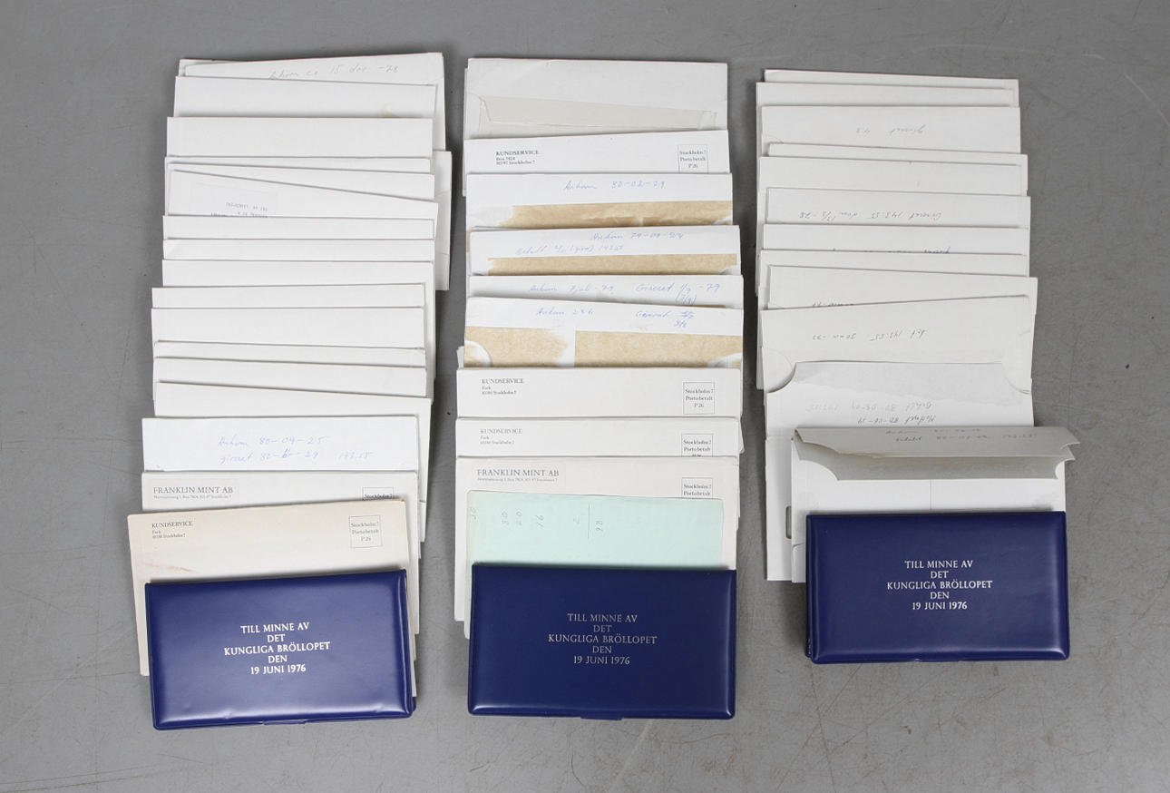 MYNT, sterling silver, vikt ca ca 1240 gram.