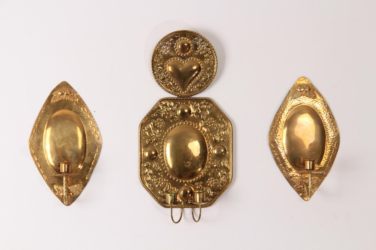 VÄGGLAMPETTER, 3 st, Jugend, Knut Eriksson, Eskilstuna.