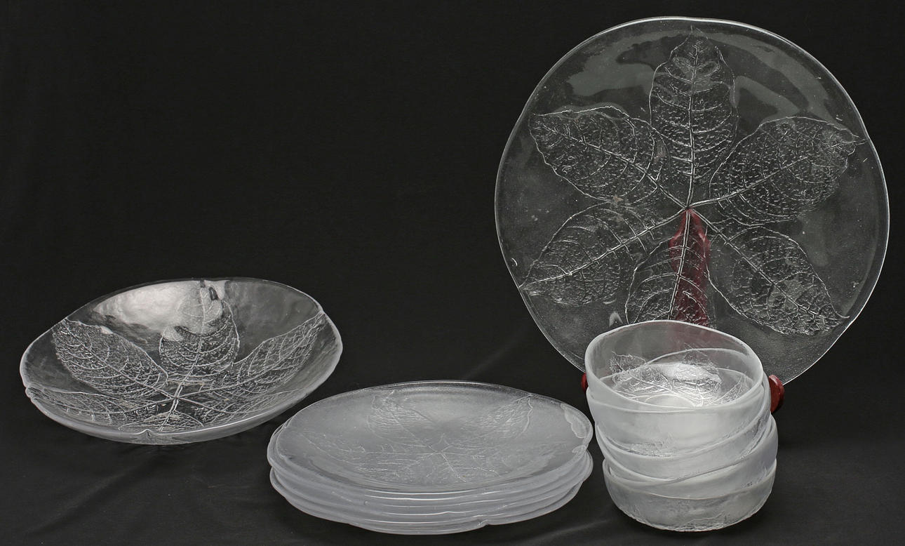 MATSERVISDELAR, 14 delar, glas, Party, Göran Wärff, Kosta.