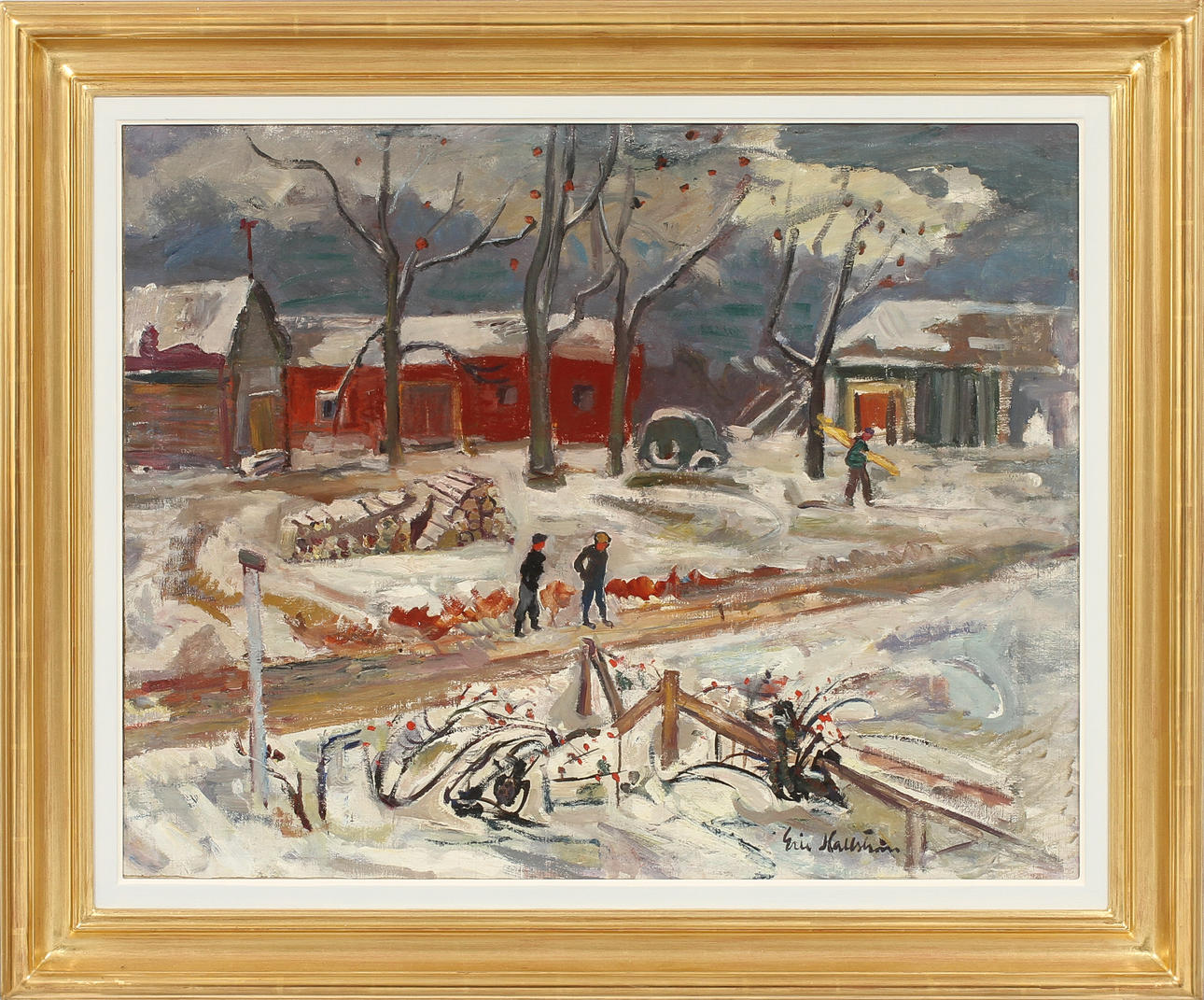 ERIC HALLSTRÖM. Olja på duk. Signerad.