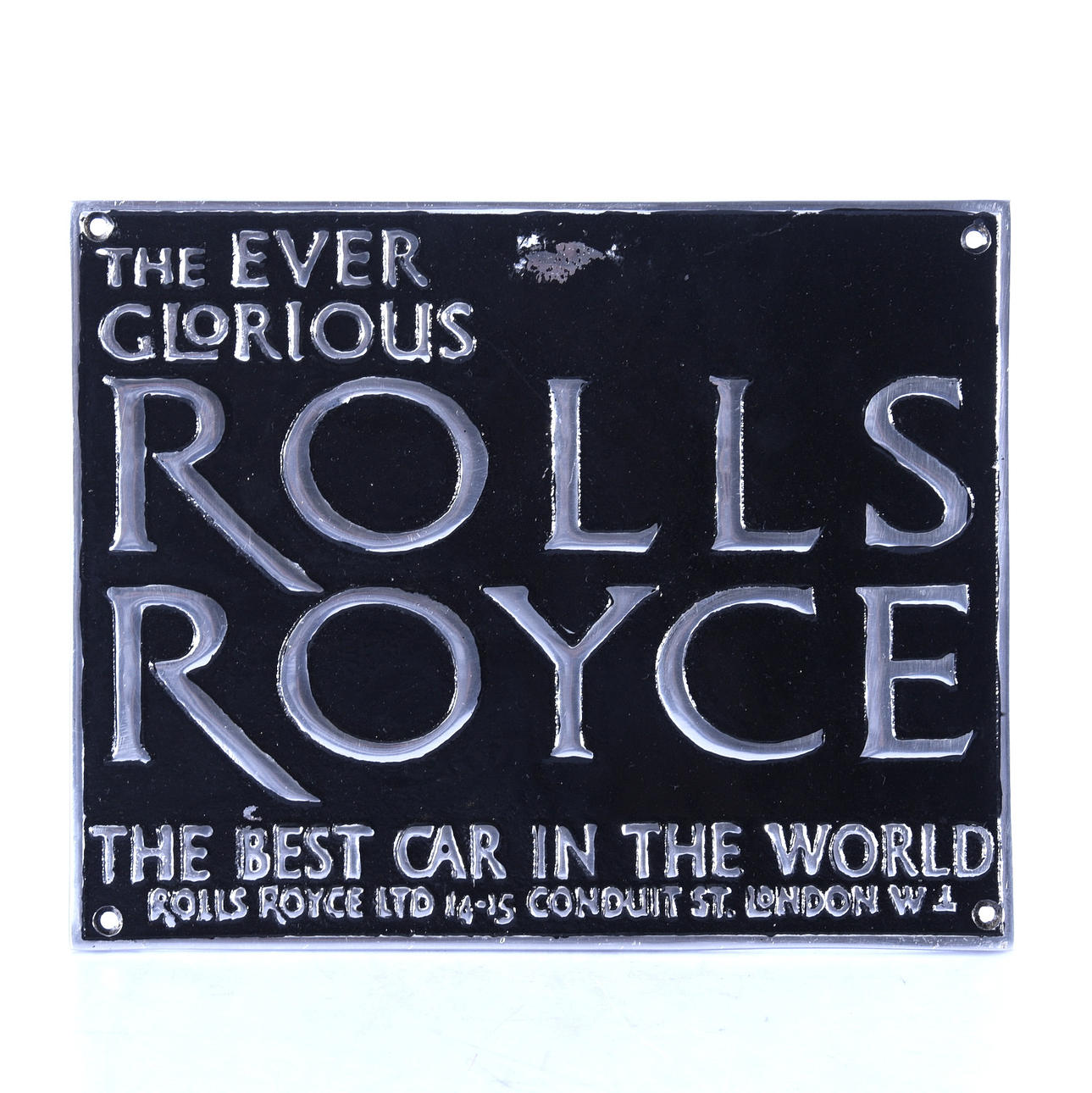 SKYLT, aluminium, "Rolls Royce".