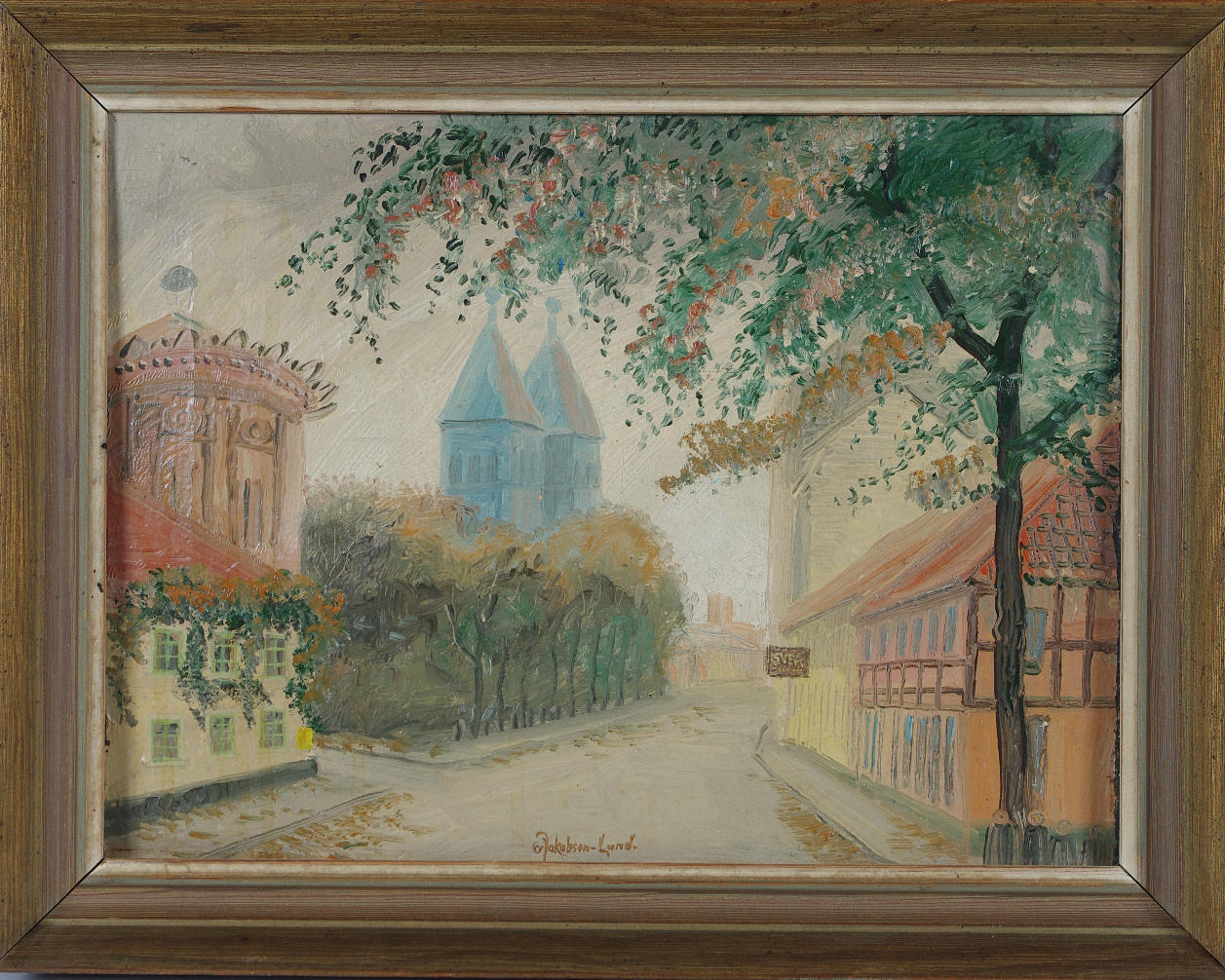 OKÄND KONSTNÄR. Lunds domkyrka, olja på duk.