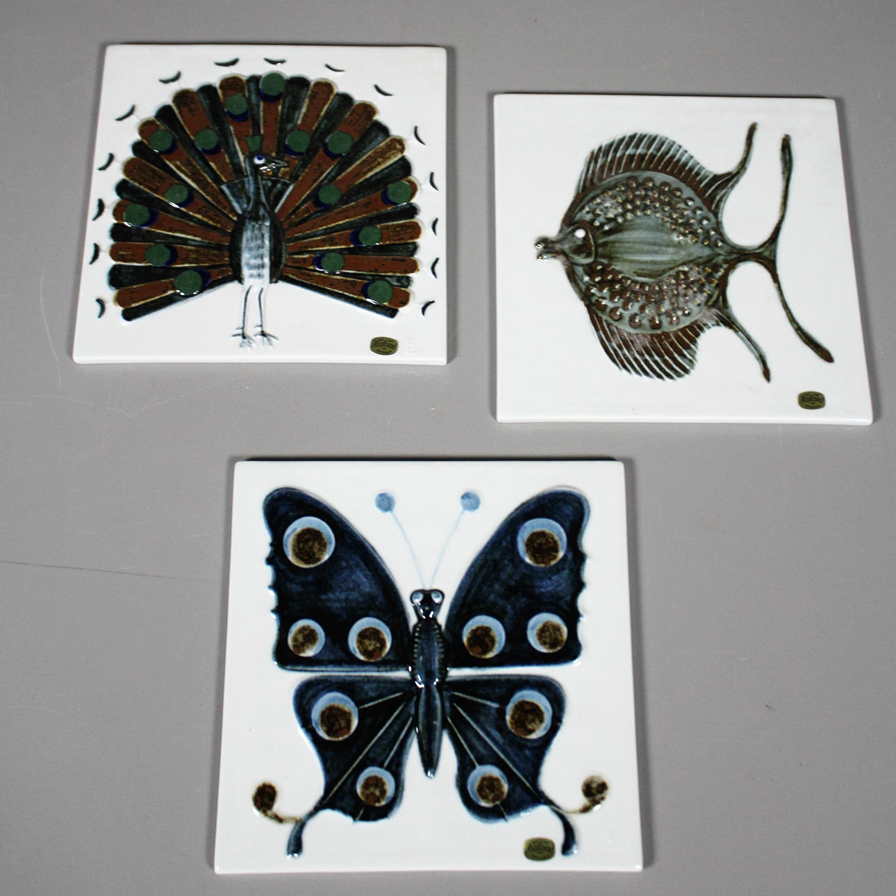 RAJOITUS 3 kpl Bertil Lundgren, Rörstrand.