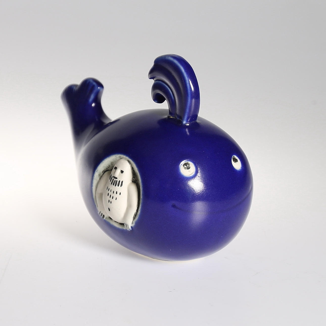 FIGURIN, val, stengods, "Traffic" Lisa Larson, Gustavsberg.