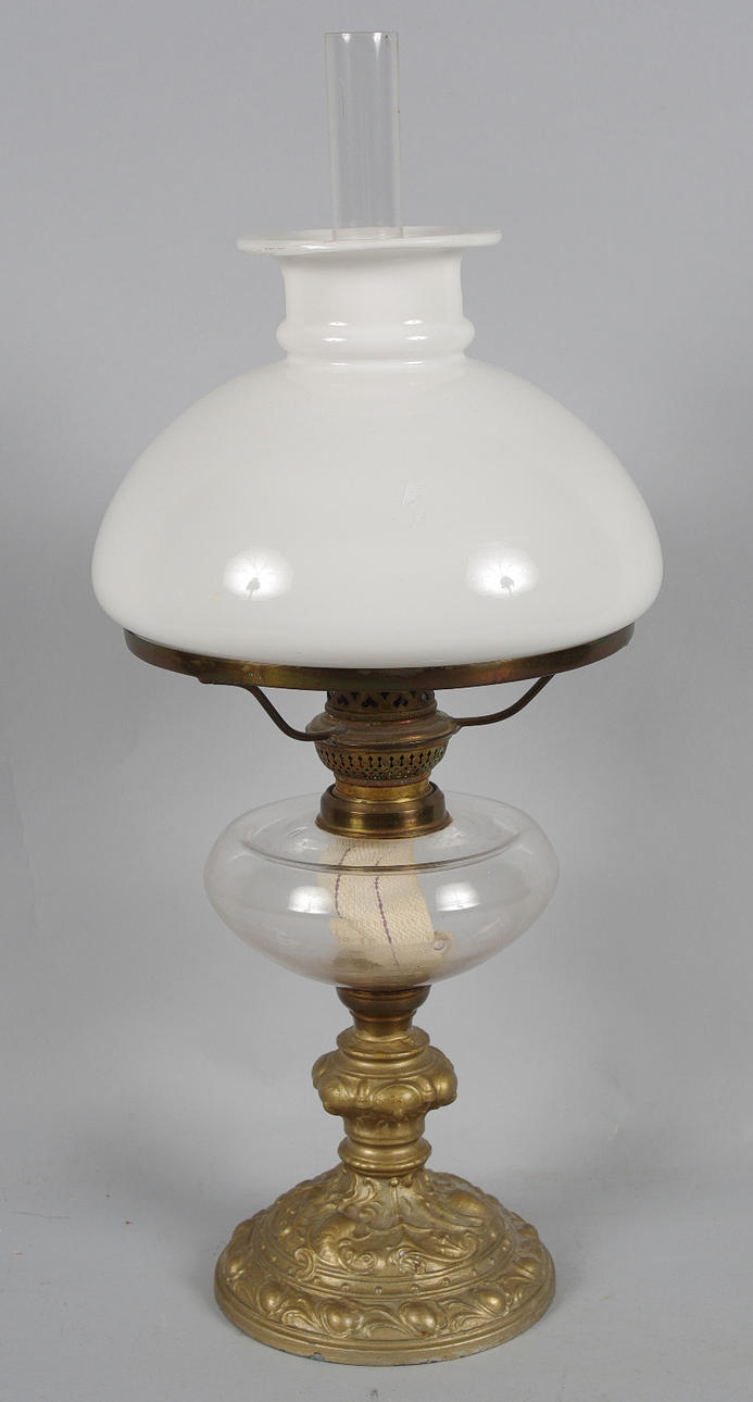 BORDSFOTOGENLAMPA, glas/metall.