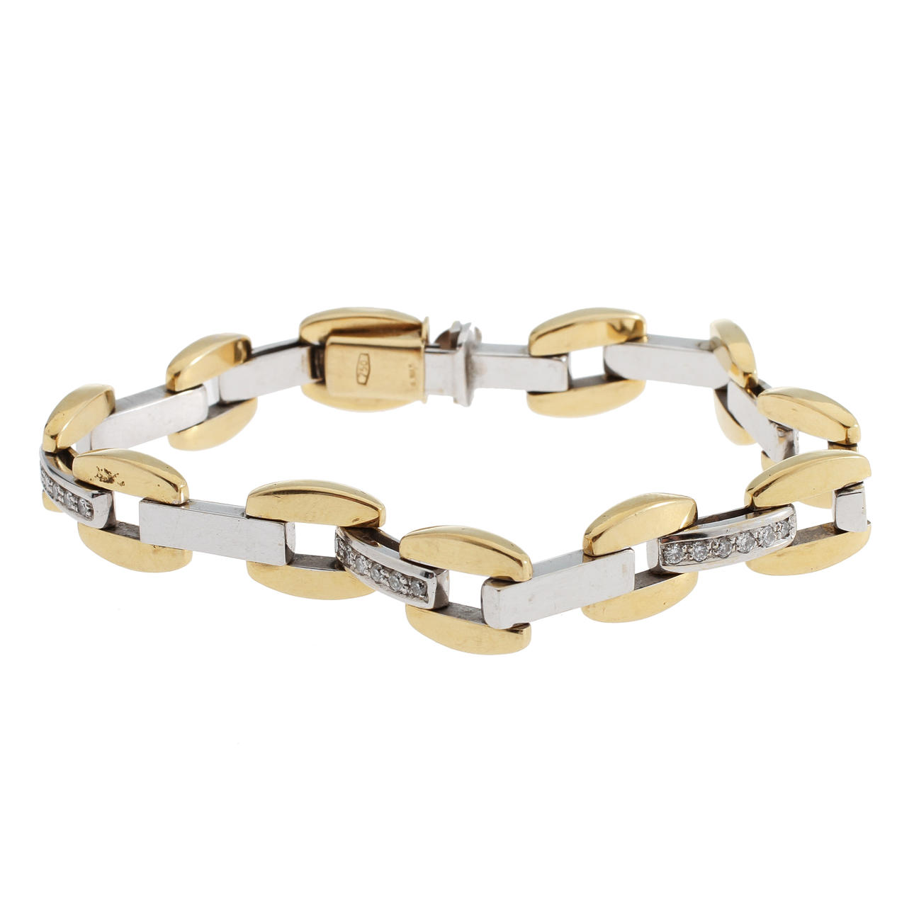 ARMLÄNK, 18k guld, 31 diamanter, 24,8g.