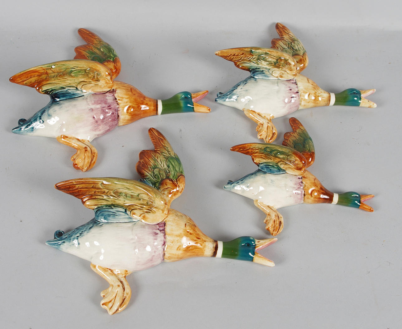 VÄGGRELIFER, 4 stycken, änder, Beswick, England.