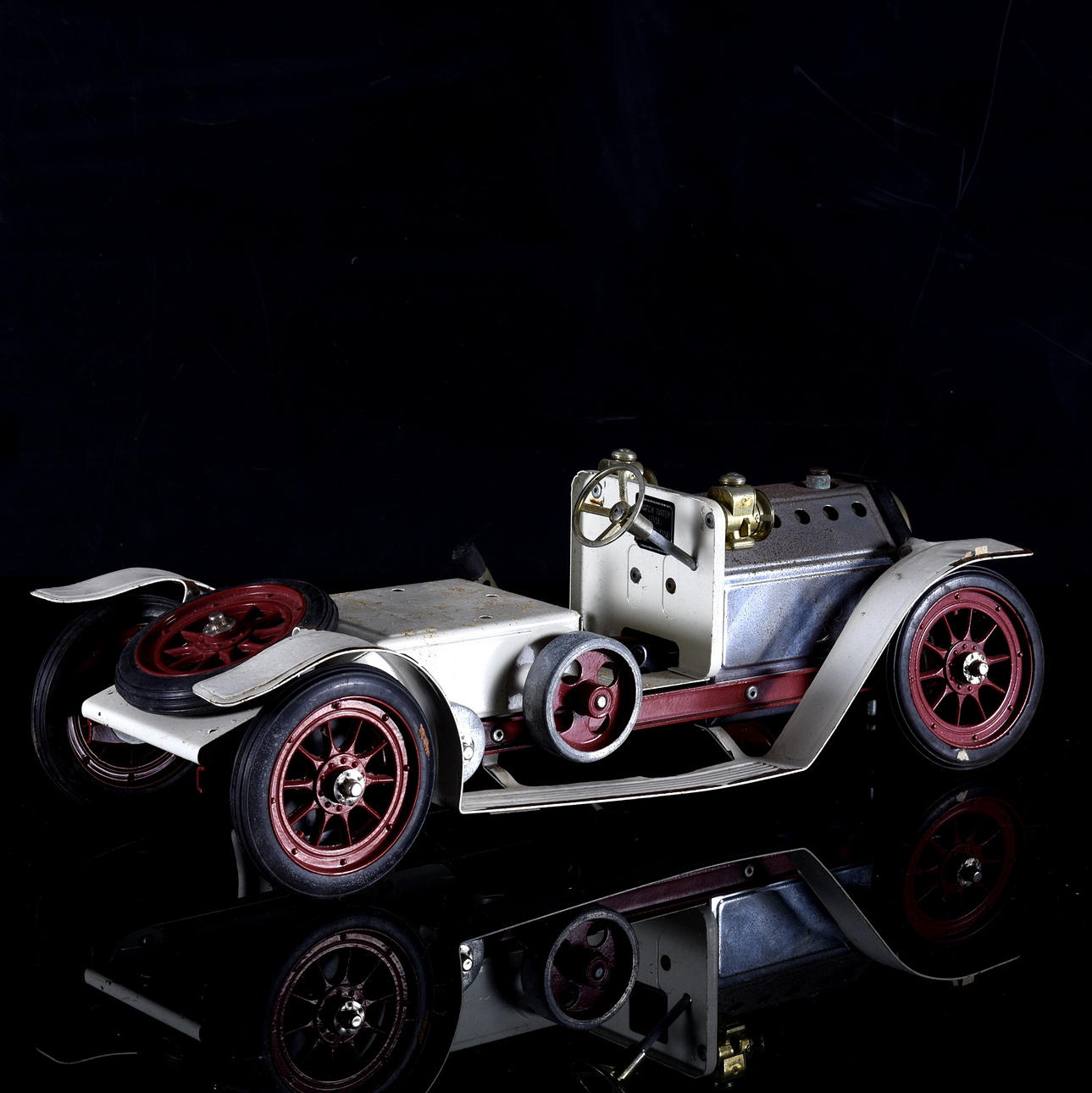 MODELLBIL, ångdriven, Mamod, England.