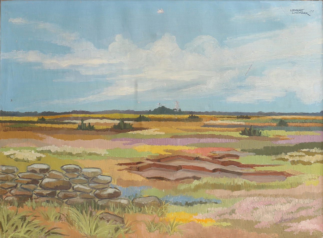 LENNART LINDMARK. Oil on canvas, island motif, signed. Art - Paintings ...